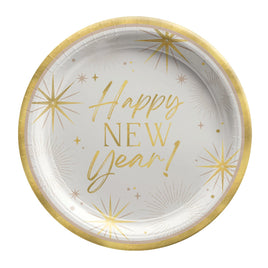 Golden Soiree 9" Round Plates 8 ct.