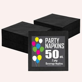 Black Beverage Napkins 50 Ct.