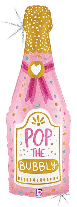 37" BUBBLY CHAMPAGNE BOTTLE FOIL BALLOON