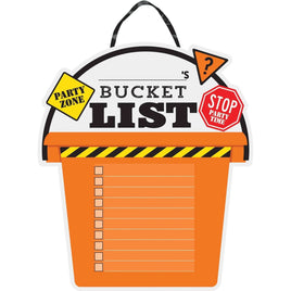 Bucket List Cardboard Sign