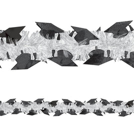 9ft. Graduation Silver Tinsel Garland