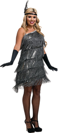 Slant Fringe Flapper Dress Adu Small