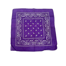 Purple Paisley Bandana 20x20in