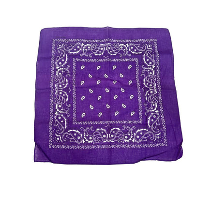 Purple Paisley Bandana 20x20in