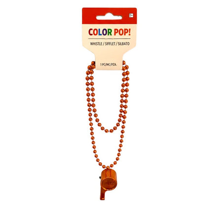 Orange Whistle Necklace