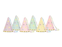 Pastel Party Hats 6 ct.