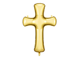 32" GOLD CROSS FOIL BALLOON