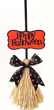 16" Halloween Tabletop Witch Broom