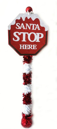 46" Santa Stop Here Stand Up Sign