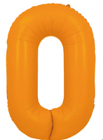34" NEON ORANGE  NUMBER BALLOON