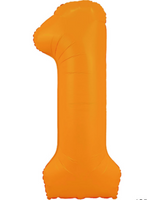 34" NEON ORANGE  NUMBER BALLOON