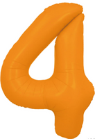 34" NEON ORANGE  NUMBER BALLOON