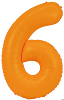 34" NEON ORANGE  NUMBER BALLOON