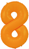 34" NEON ORANGE  NUMBER BALLOON