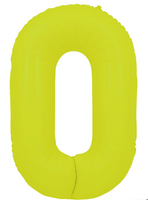 34" NEON YELLOW  NUMBER BALLOON