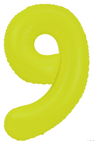 34" NEON YELLOW  NUMBER BALLOON