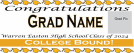 Graduation Custom  Banner 30" X 6'