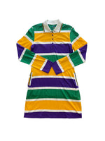 Mardi Gras Thick Stripe Rugby Adult Dress