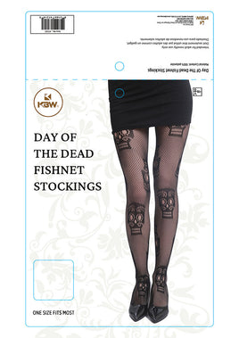 Day Of The Dead Fishnet Stockings