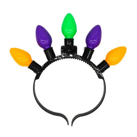 Purple, Green, & Yellow LED Bulb Light-Up Headband