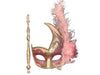 Mardi Gras Venetian Mask w/Stick