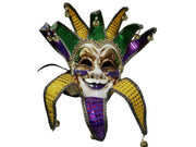 Women Jester Masks Purple/Green/Gold
