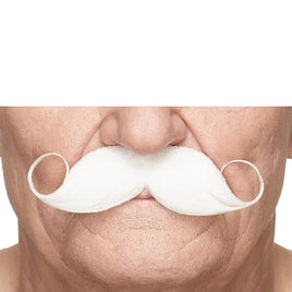 GENTLEMAN FAKE MUSTACHE WHITE