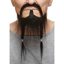 PIRATE FAKE MUSTACHE AND BEARD- BLACK