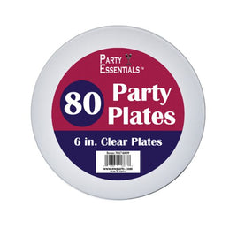 6" Party Plates 80 ct. - Clear