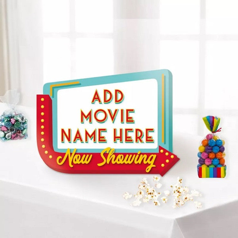Customizable Now Showing Easel Sign| Party Stop