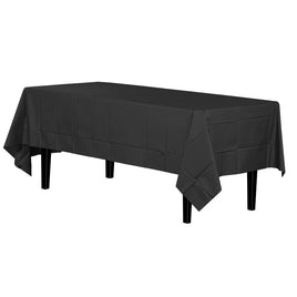 Black Plastic Table Cover  54 in. X 108 in.  1 ct.