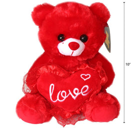 10" Red Bear w/ Heart
