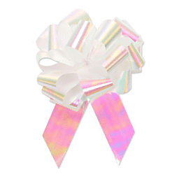 5" PULL BOW-IRIDESCENT WHITE