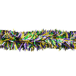 9' X 10" Matte Purple, Green and Gold Jumbo Garland