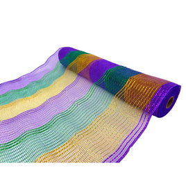 21"x 10yds Double Colors Mardi Gras Mesh