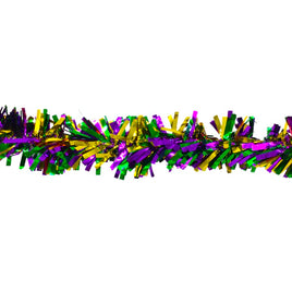 9' Mardi Gras Crinkle Garland