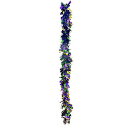 6' Purple, Green, and Gold Shiny Garland
