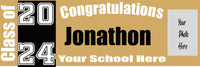 Graduation Custom  Banner 30" X 6'