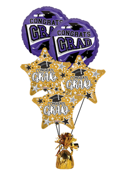 Purple/Gold Grad Bouquet