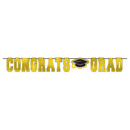 School Spirit Large Foil Letter Banner - Yellow