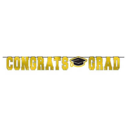 School Spirit Large Foil Letter Banner - Yellow