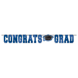 School Spirit Large Foil Letter Banner - Blue