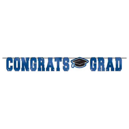 School Spirit Large Foil Letter Banner - Blue