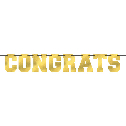 Congrats Gold Foil Letter Banner
