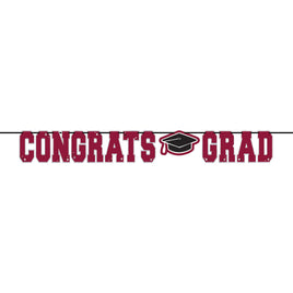 Grad Large Foil Letter Banner - Maroon