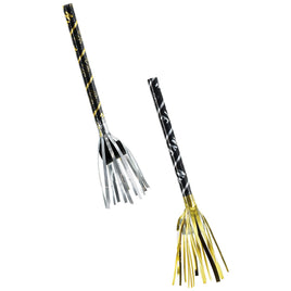 Black, Silver, Gold Metallic Fringed Blowouts  8 ct.