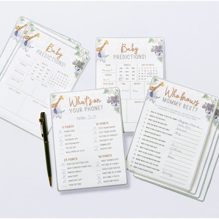 Soft Jungle Baby Shower Game Pack 75 ct.