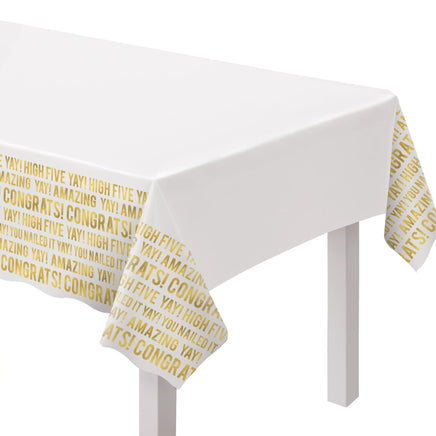 Congratulations Plastic Table Cover