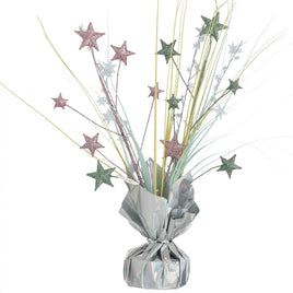 Pastel Foil Spray Centerpiece with Stars 12 in.