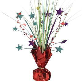 12" Rainbow Spray Centerpiece with Stars